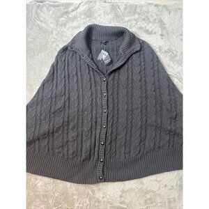 Women's Torrid Shaw Button Up Knitted Thick Gray Plus Size 1/2